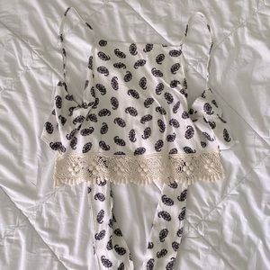 Abercrombie and Fitch XS cropped top back bow tie open back spaghetti strap